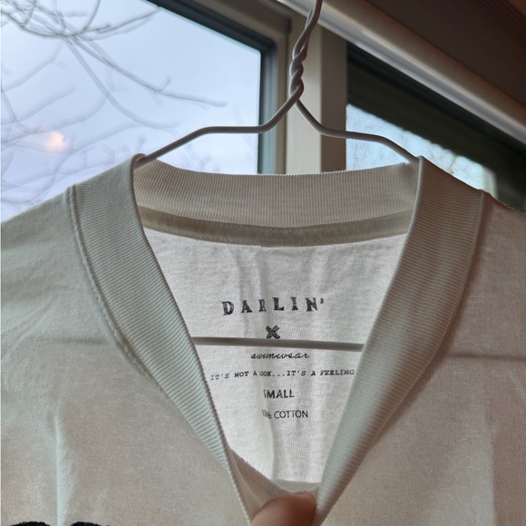 Darlin’ White and Black Cowboy Long Sleeve Tee - Picture 3 of 3